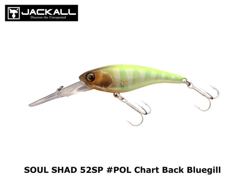 Jackall Soul Shad 52SP #POL Chart Back Bluegill
