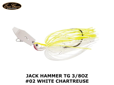 Evergreen Jack Hammer TG 3/8oz #02 White Chartreuse