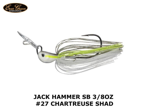 Evergreen Jack Hammer SB 3/8oz #27 Chartreuse Shad