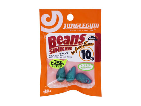 Junglegym x Eclipse Beans Sinker 10g #Seaweed Green for be free Texas
