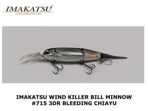 Imakatsu WIND KILLER BILL MINNOW #715 3DR Bleeding Chiayu