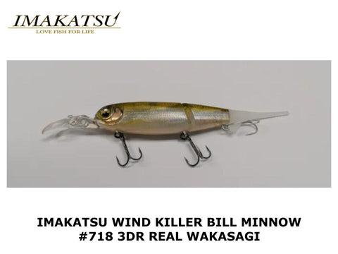 Imakatsu WIND KILLER BILL MINNOW #718 3DR Real Wakasagi