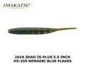 Imakatsu Java Shad IS-Plus 5.5 inch #S-259 Nemaebi Blue Flakes