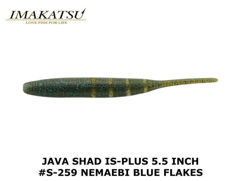 Imakatsu Java Shad IS-Plus 5.5 inch #S-259 Nemaebi Blue Flakes