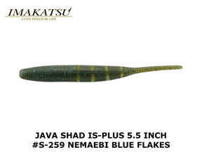 Imakatsu Java Shad IS-Plus 5.5 inch #S-259 Nemaebi Blue Flakes
