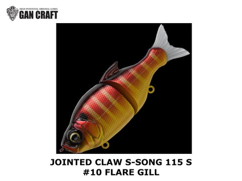 Gan Craft Jointed Claw S-Song 115 S #10 Flare Gill