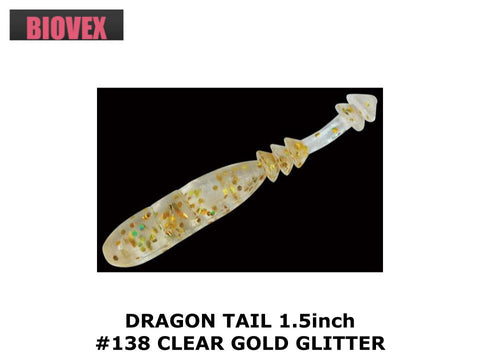 Biovex Dragon Tail 1.5 inch #138 Clear Gold Glitter