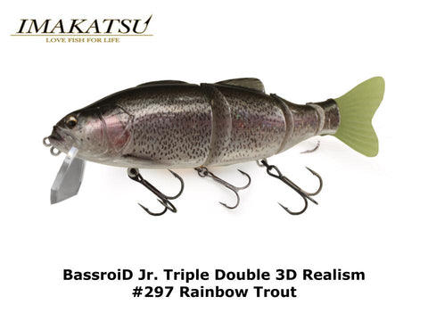 Imakatsu BassroiD Jr. Triple Double 3D Realism #297 Rainbow Trout