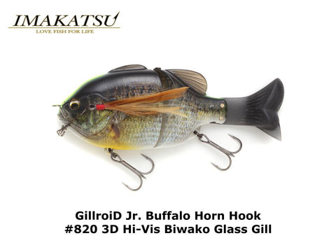 Imakatsu GillroiD Jr. Buffalo Horn Hook #820 3D Hi-Vis Biwako Glass Gill