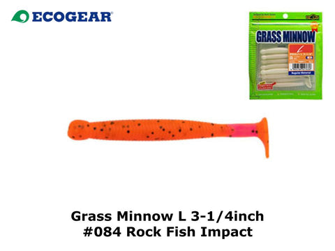 Ecogear Grass Minnow L 3-1/4inch #084 Rock Fish Impact