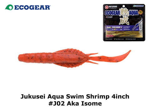 Ecogear Jukusei Aqua Swim Shrimp 4inch #J02 Aka Isome