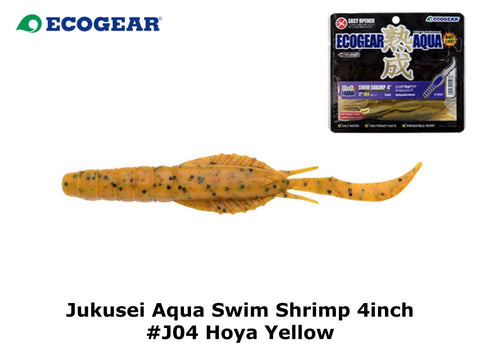 Ecogear Jukusei Aqua Swim Shrimp 4inch  #J04 Hoya Yellow