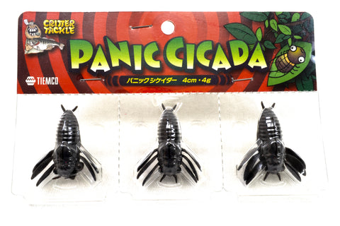 Tiemco Panic Cicada #01 Black Red Flakes 4cm 4g