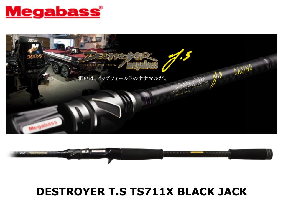 blackjack fishing lures Pre-Order Megabass Destroyer T.S Baitcasting TS711X Black Jack – JDM TACKLE HEAVEN