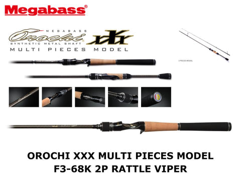 Megabass Orochi XXX Multi Pieces Model Casting F3-68K 2P Rattle Viper