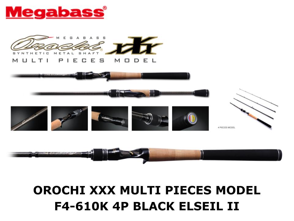 Megabass Orochi XXX Multi Pieces Model Casting F4-610K 4P Black Elseil II