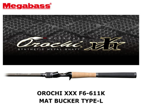 Megabass Orochi XXX Baitcasting F6-611K Mat Bucker Type-L