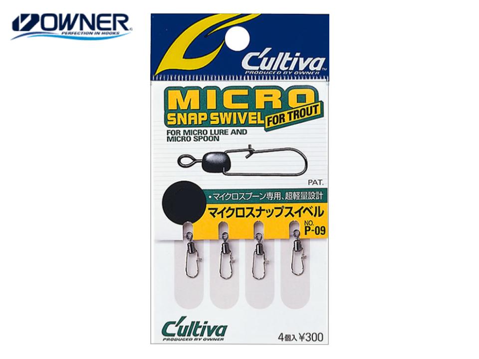 Owner Cultiva P-09 Micro Snap Swivel #0 4pcs in a pack – JDM
