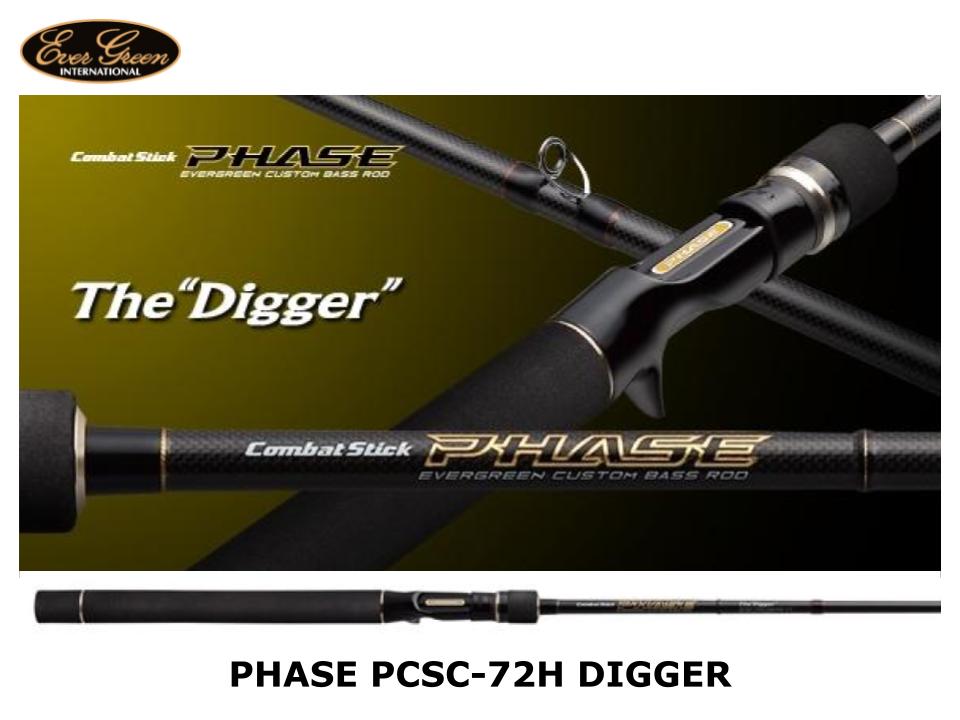 Evergreen Phase Baitcasting PCSC-72H Digger