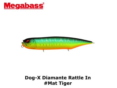 Megabass Dog-X Diamante Rattle In #Mat Tiger