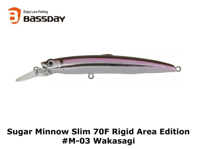 Bassday Japan Sugar Minnow Slim 70F Rigid Area Edition #M-03 Wakasagi