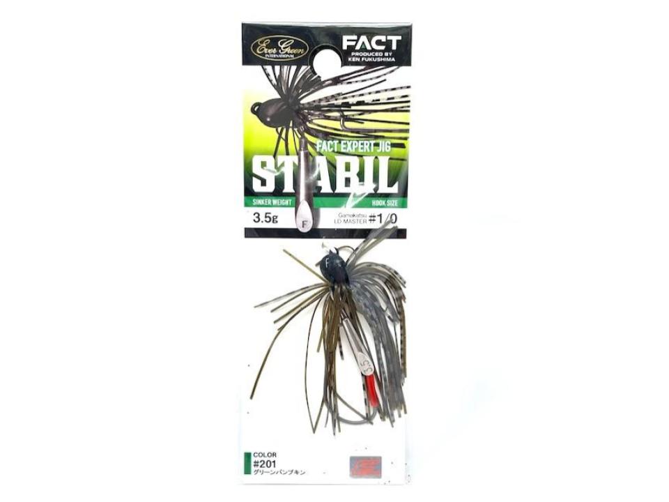 Evergreen FACT Expert Jig Stabil 2.0g + 3.5g 1/0 #201 Green Pumpkin