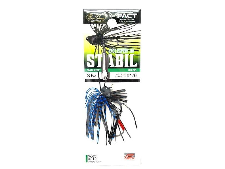 Evergreen FACT Expert Jig Stabil 2.0g + 3.5g 1/0 #212 Black Blue