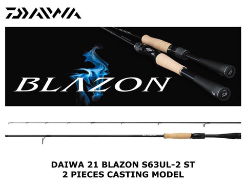 Daiwa 21 Blazon 2 Pieces Spinning Model S63UL-2 ST