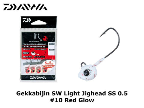 Daiwa Gekkabijin SW Light Jighead SS 0.5 #10 Red Glow