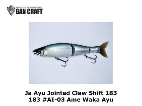Gan Craft Ayu Ja Jointed Claw Shift 183 #AI-03 Ame Waka Ayu