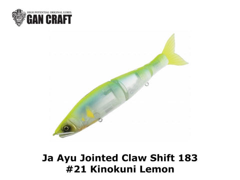 Gan Craft Ja Ayu Jointed Claw Shift 183 #21 Kinokuni Lemon