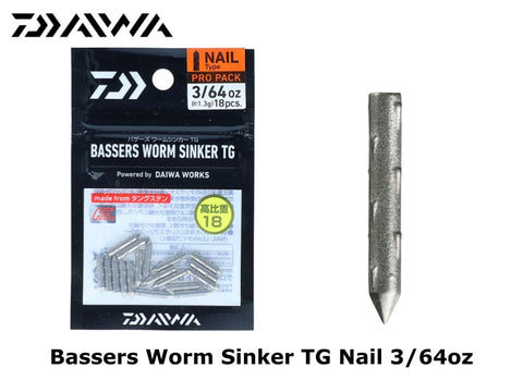 Daiwa Bassers Worm Sinker TG Nail 3/64oz