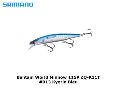 Shimano Bantam World Minnow 115P ZQ-K11T #013 Kyorin Bleu