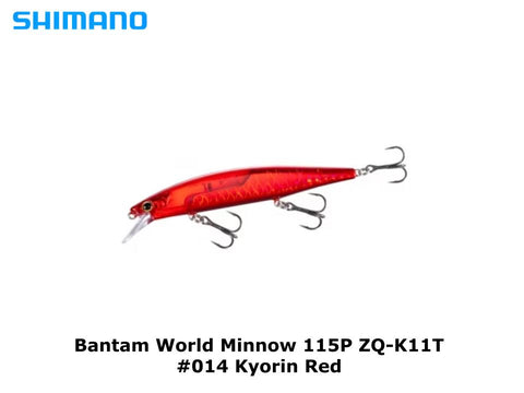 Shimano Bantam World Minnow 115P ZQ-K11T #014 Kyorin Red
