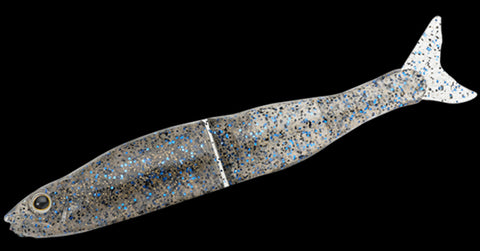 Gan Craft Jointed Claw Shape-S 4.0 inch #13 Smoke Blue Gold Flakes