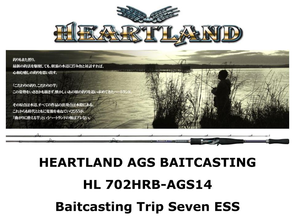 Daiwa Heartland AGS Baitcasting HL 702HRB-AGS14 Baitcasting Trip Seven ESS