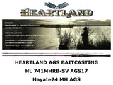 Daiwa Heartland AGS Baitcasting HL 741MHRB-SV AGS17 Hayate74 MH AGS