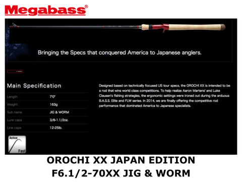 Megabass Orochi XX Japan Edition F6.1/2-70XX Jig & Worm