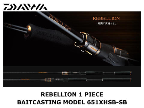 Daiwa Rebellion 1 Piece Baitcasting Model 651XHSB-SB