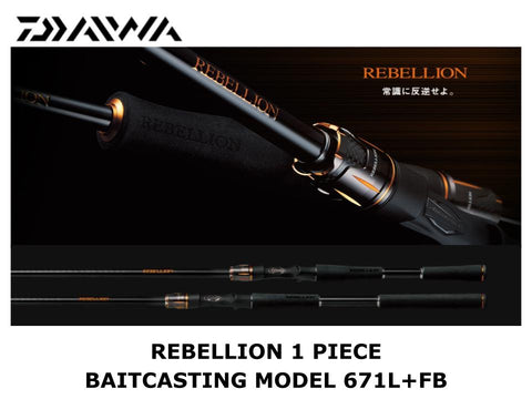 Daiwa Rebellion 1 Piece Baitcasting Model 671L+FB