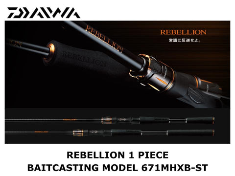 Daiwa Rebellion 1 Piece Baitcasting Model 671MHXB-ST