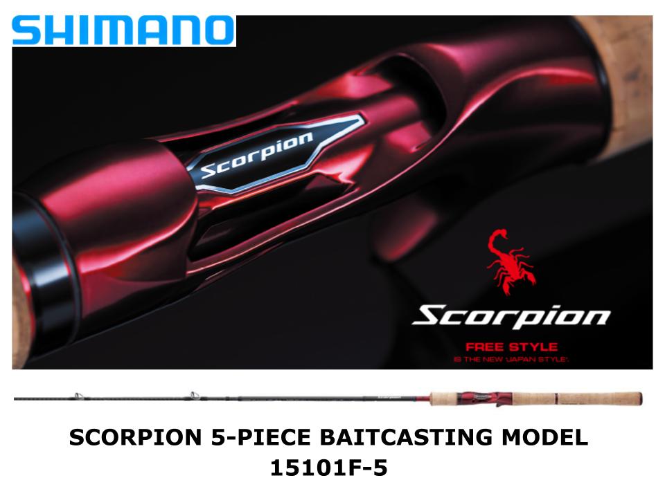 Pre-Order Shimano 19 Scorpion 15101F-5 5-Piece Baitcasting Model