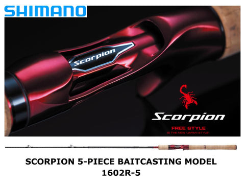 Pre-Order Shimano 19 Scorpion 1602R-5 5-Piece Baitcasting Model