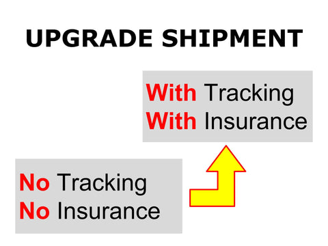 Extra shipping charge to add tracking and insurance